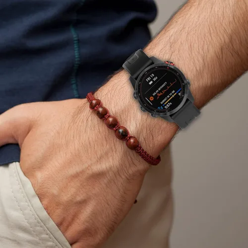 Vista 6 de Correa de reloj de silicona compatible con Garmin Fenix 7/Fenix 6 Pro/Fenix 5 Plus/935/945/Descent G1/EPIX Gen 2/Instinct de repuesto de ajuste