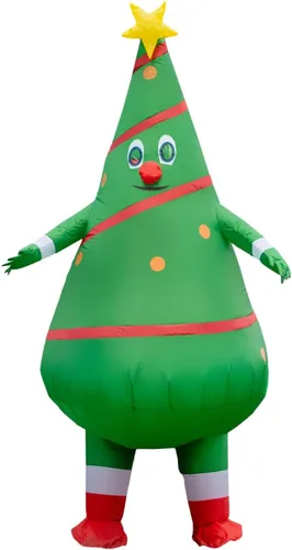 Vista 6 de BERVYOSW Disfraz inflable de Navidad para adultos, divertidos disfraces de Halloween para hombres y mujeres, fiestas de vacaciones, cosplay