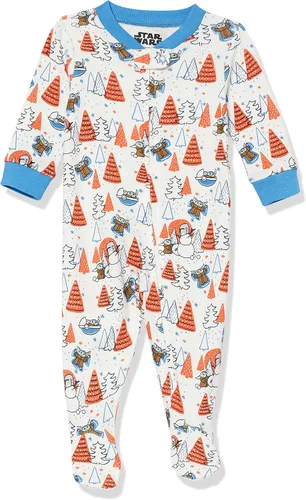 Vista 71 de Amazon Essentials Disney Marvel Star Wars - Pijama unisex de algodón con pies para bebés y niños pequeños, paquete múltiple