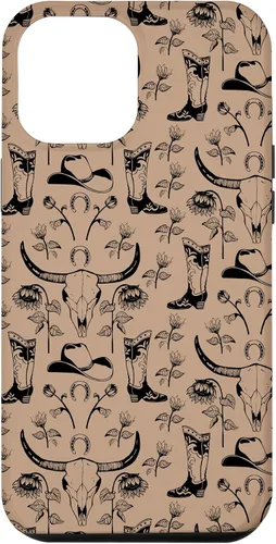 Vista 26 de Western Boho Skull, Sunflowers, Country Girls, Cowgirls Boot Case for iPhone 17