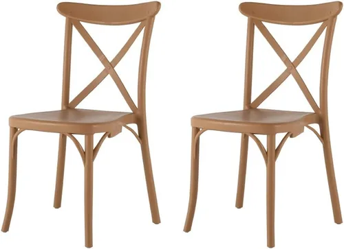 Vista 12 de Lagoon Toppy X - Silla de comedor apilable de resina blanca, 2 piezas/juego Blanco