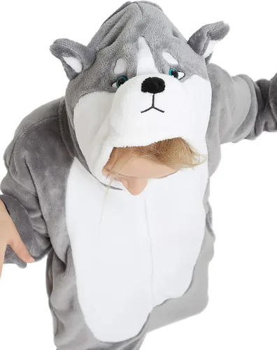 Vista 6 de CALANTA Pijama unisex de una pieza para niños, disfraz de fiesta de cosplay de Halloween