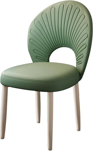 Vista 12 de JKGHK Dining Chairs, Leather Kitchen Chairs, Upholstered Armless Dining Room Chair, Accent Living Room Side Chair with High Backrest, for Cafe Black