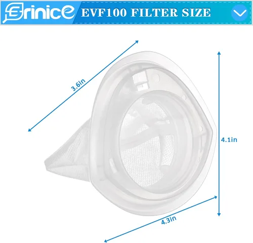 Vista 2 de Paquete de 6 filtros EVF100 de repuesto para Black and Decker HNV220B, HNV215B, HNV115B, HNV215B10, HNV115J, HHS315J01, HHS315J06, filtro lavable al