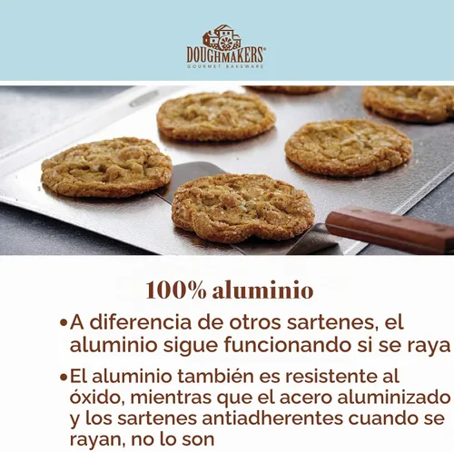Vista 3 de Doughmakers Bandeja de aluminio de grado comercial para bizcochos 10" x 14