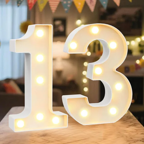 Vista 40 de Letrero LED de Marquee con Letras Iluminadas - Letras Iluminadas del Alfabeto para Cumpleaños, Graduación, Decoración de Pared y Mesa en Bares