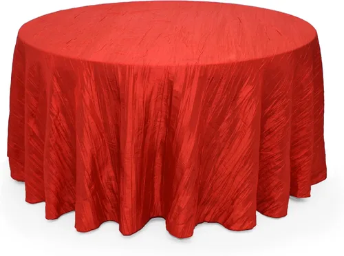 Vista 23 de YOUR CHAIR COVERS - Mantel redondo de 90 pulgadas con arrugas color rubor de tafetán – Elegante mantel brillante para bodas, fiestas y eventos