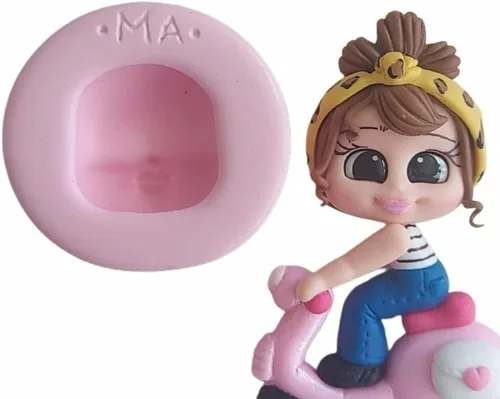 Vista 2 de Suministro de artesanía para adultos — Adorable molde de silicona para cabeza de muñeca MA 748
