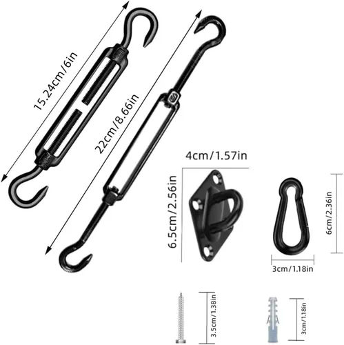 Vista 2 de HOMPER Kit de accesorios de vela de 6 pulgadas para vela rectangular