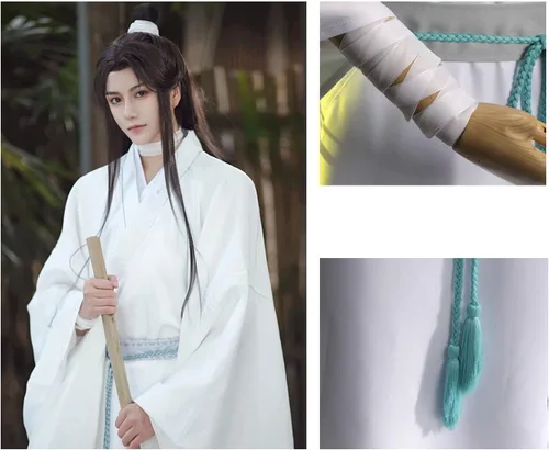 Vista 4 de Xie Lian disfraz de cosplay antiguo chino Hanfu bata Tian guan ci fu disfraces de cosplay para hombres y mujeres en Halloween