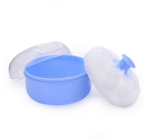 Vista 4 de Colorsheng Paquete de 2 cajas de esponja para el cuerpo del bebé (azul/rosa)