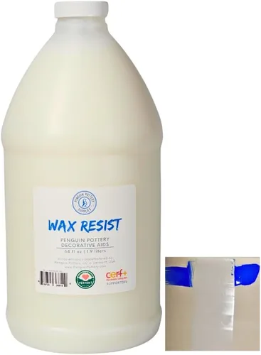 Vista 10 de Resistencia a Cera de Cerámica de Penguin Pottery para Esmalte de Cerámica, Esmalte de Arcilla, Barro Fluido - Utilice la Resistencia a Cera