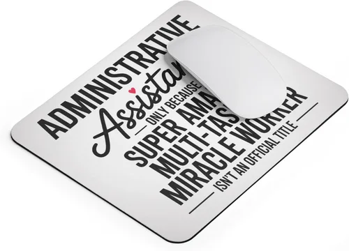 Vista 4 de Alfombrilla de mouse para asistente administrativo, agradecimiento, regalo para personal de oficina, base de goma antideslizante, cita divertida