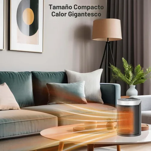 Vista 3 de Calentador de Espacio, AUBKN Pequeños Calentadores Eléctricos Portátiles para Uso en Interiores con Termostato y Control Remoto, Temporizador