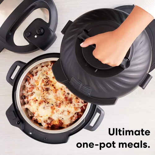 Vista 13 de Instant Pot Duo Crisp - Freidora de aire y olla a presión eléctrica combo 11 en 1 con tapas multicocina que fríe al aire, vaporiza, cocina lenta