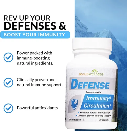 Vista 2 de Defense - Suplemento diario de apoyo inmunológico, con beta-glucano inmune natural y clínicamente probado, antioxidantes y minerales esenciales, 30