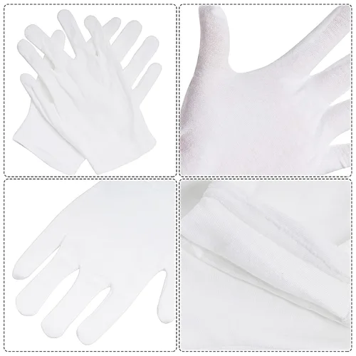 Vista 7 de jiebor Juego de 2 disfraz de payaso rojo, accesorios para la nariz, pajarita, guantes blancos para fiestas de Halloween, carnavales
