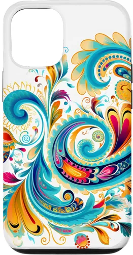 Vista 28 de Turquoise Paisley Boho Chic Case for iPhone 17