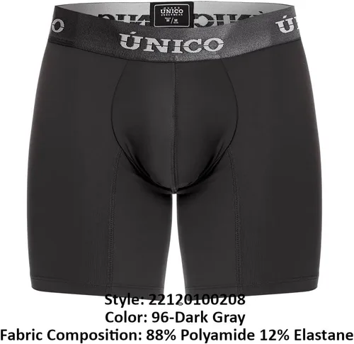 Vista 4 de Mundo Unico Hombre Boxer Calzoncillos Trunks Ropa interior Colombiana Ropa Interior Colombiana de Hombre, 96-gris oscuro_estilo_22120100208, L, Gris