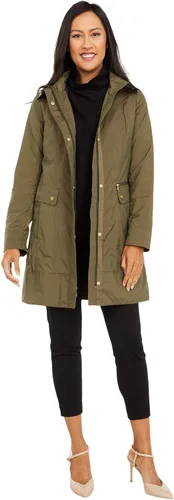 Vista 9 de Cole Haan Chaqueta de lluvia con capucha plegable con lazo trasero para mujer Negro