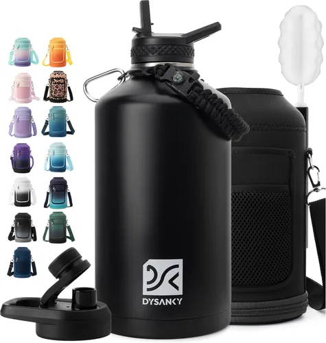 Vista 10 de DYSANKY Botella de agua aislada de 32 onzas, metal al vacío de acero inoxidable grueso, jarra de agua deportiva portátil para gimnasio y senderismo