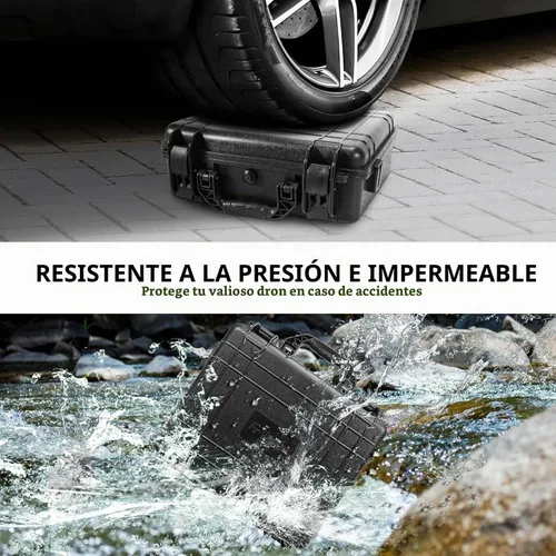 Vista 5 de FPVtosky Funda rígida de doble capa para DJI Mini 4 Pro Fly More Combo, funda de transporte impermeable para Mavic Mini 3/3 Pro Drone, compatible