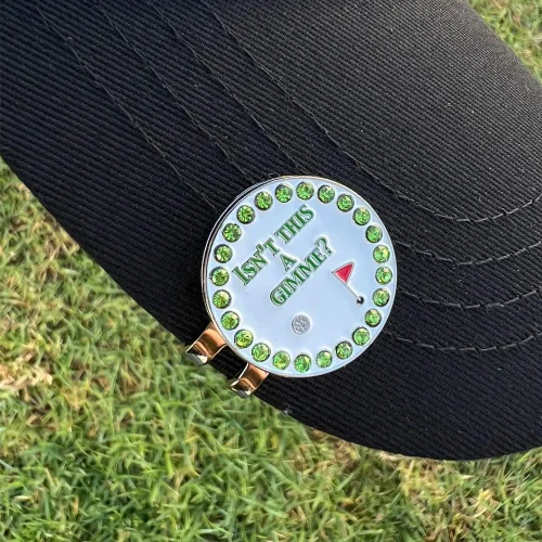 Vista 2 de Giggle Golf Marcador de pelota de golf brillante con clip magnético para sombrero, ¿No es esto un marcador brillante para mujeres golfistas?