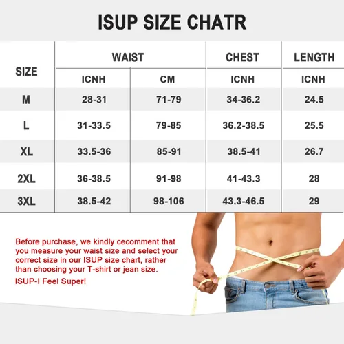 Vista 5 de ISUP Mens Slimming Body Shaper Shirt Chest Compression Tank Top Tummy Control Undershirt Shaperwear
