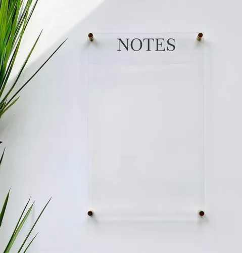 Vista 5 de Large Clear Acrylic Notes Board for wall Dry-Erase Message White Board Calendar Wall Mounted Office Home Family Organization Tools Must Haves