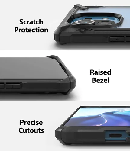 Vista 5 de Ringke Fusion-X - Funda compatible con Xiaomi Mi 11, diseño protector de grado militar resistente, color negro