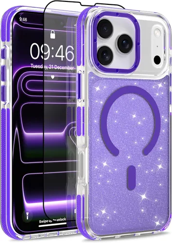 Vista 96 de Funda magnética para Google Pixel 10 Pro XL [compatible con Magsafe] [bonito diseño fluorescente de moda] a prueba de golpes, delgada, translúcida