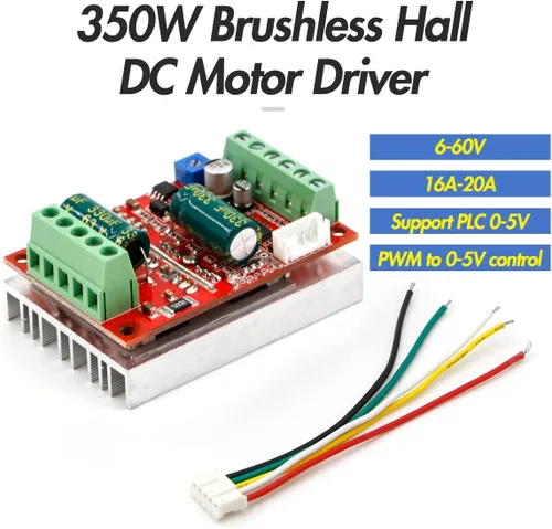 Vista 5 de RioRand 350W 6-60V PWM DC Controlador de Velocidad de Motor Eléctrico sin Escobillas con Hall