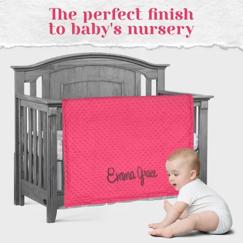 Vista 3 de berry bebe Manta de bebé personalizada para niña, recién nacido con monograma personalizado, manta con nombre personalizado, artículos esenciales