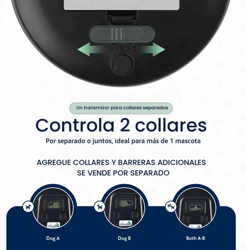 Vista 5 de My Pet Command, Barrera para mascotas de interior con rango ajustable, corrección estática y de tono, cerca invisible para perros con collar