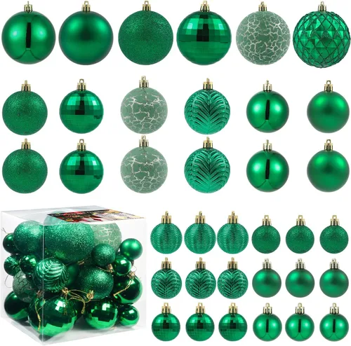 Vista 19 de LANGXUN 36 piezas de esferas de decoración de árbol de Navidad azul ácido, bolas de Navidad, decoración de Navidad 2025, adornos de Navidad