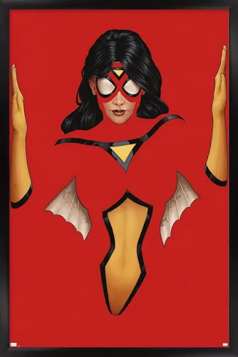 Vista 9 de Trends International Marvel Comics Spider Woman - Póster de pared Strikeforce #1, 22.4 pulgadas de largo x 14.7 pulgadas, versión enmarcada