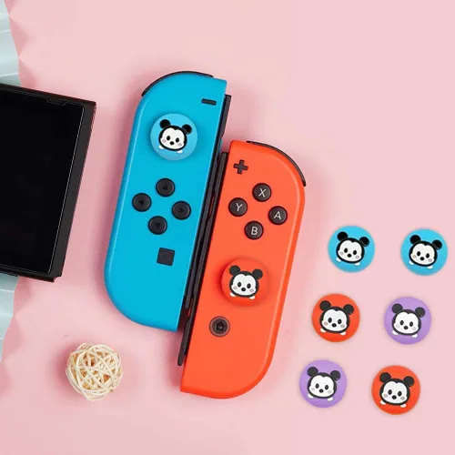 Vista 6 de 14 Packs Thumb Grip Caps, Joystick Cap for Nintendo Switch & Lite, Soft Silicone Cover Compatible Nintendo Joy-Con Controller