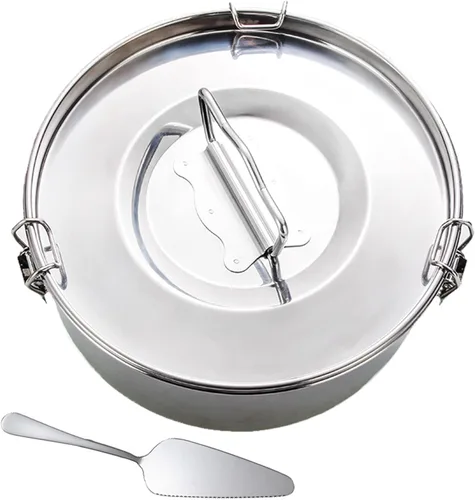Vista 6 de Molde de flan de acero inoxidable 1.6QT para olla instantánea 6QT, Molde de plata para Flan Maker