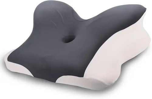 Vista 8 de Almohada cervical para el cuello, almohada ergonómica de espuma viscoelástica para dormir de lado, dormir boca abajo y dormir de espalda, almohada