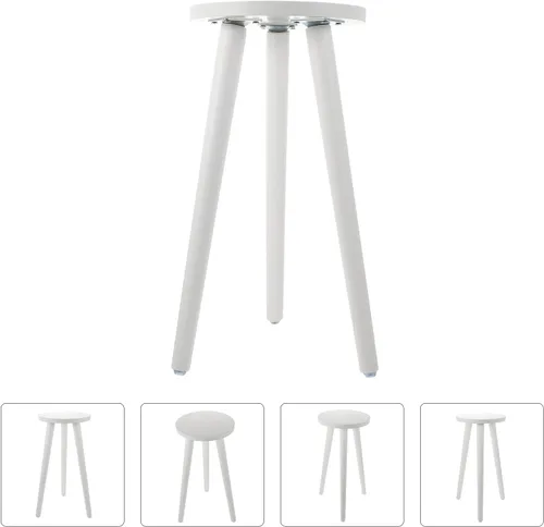 Vista 5 de Soporte de madera para plantas de 17.12 pulgadas, soporte para macetas con soporte estable de 3 puntos, exhibición de jardín para interiores