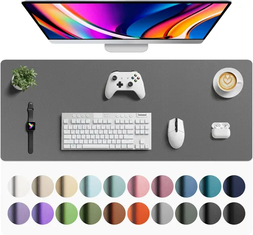 Vista 150 de Aothia - Protector de escritorio de cuero sintético grande, base antideslizante para mouse y superficie para escribir, impermeable, fácil de Agua