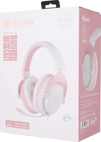 Vista 5 de SADES MPOWER Stereo Gaming Headset for PS4 PC Mobile Noise Cancelling Over Ear Headphones with Retractable and Flexible Mic Soft Memory Earmuffs