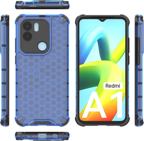 Vista 292 de Pzwoxukhov Funda compatible con Redmi A1, compatible con Redmi A2 Honeycomb Anti-caída Absorción de Golpes Negro