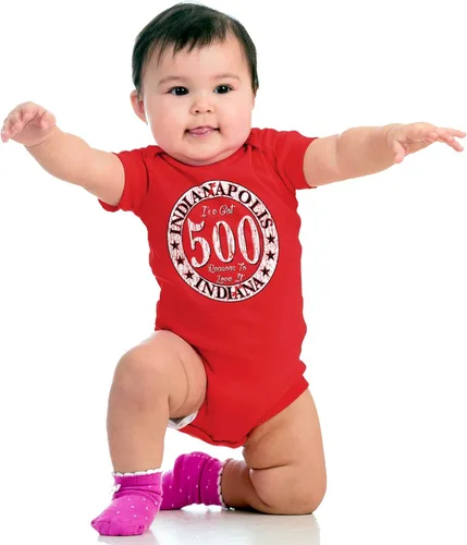 Vista 4 de Brisco Brands Indianapolis 500 razones para amar en mameluco para bebés niños o niñas