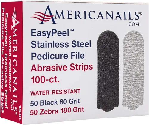 Vista 3 de Americanails EasyPeel - Tiras abrasivas para pedicura, 20