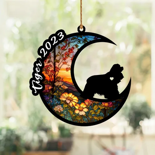 Vista 44 de Atrapasoles conmemorativo para perros, regalo de condolencia de perro de la pérdida del bulldog americano, regalos conmemorativos para los amantes
