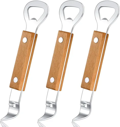Vista 7 de HANCELANT Abrebotellas perforador, abrelatas manual de acero inoxidable, paquete de 1