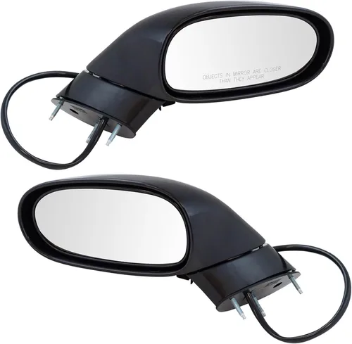 Vista 42 de TRQ Conjunto de 2 piezas de espejo lateral para conductor y pasajero, ajuste eléctrico, sin calefacción, sin memoria, color negro, compatible