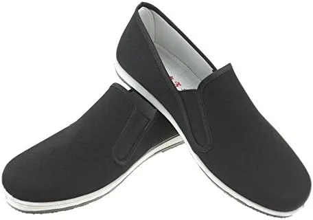 Vista 6 de APIKA Zapatos tradicionales chinos de Beijing antiguos Kung Fu Tai Chi, suela de goma, unisex, color negro
