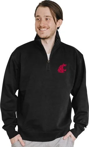 Vista 159 de Blue 84 Sudadera con cremallera de un cuarto para hombre de la NCAA